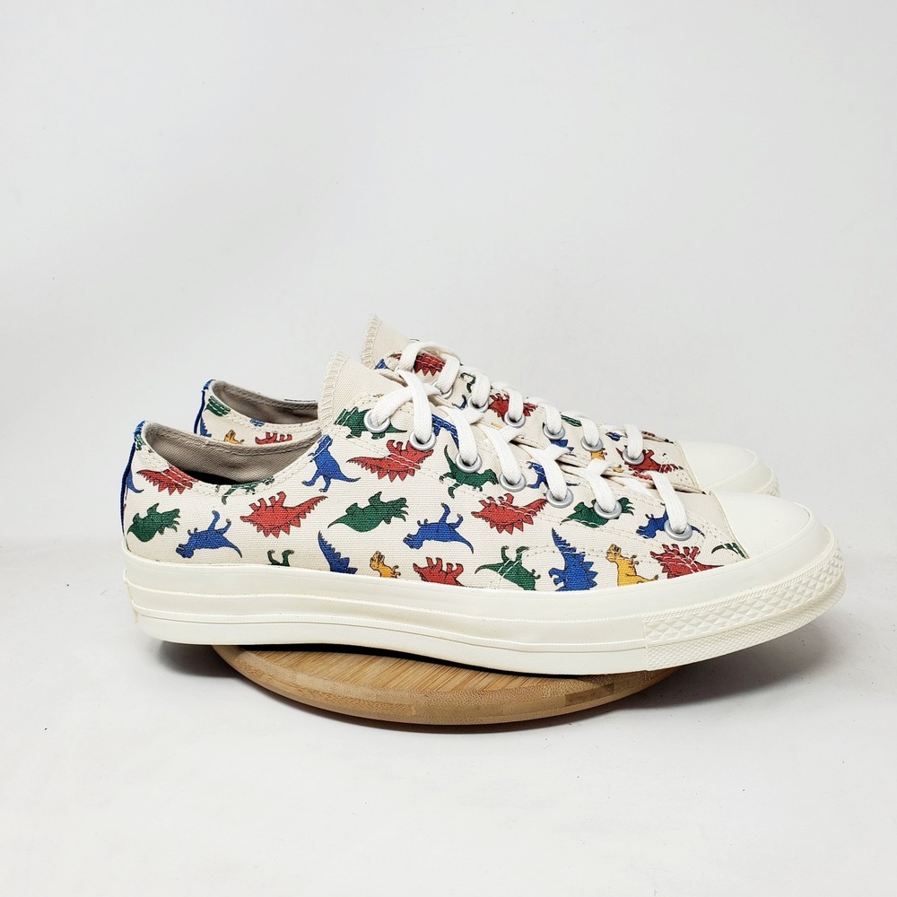Converse Chuck Taylor 70 Shoes Mens 11 Parchment Dinosaurs Retro Dad Sneakers